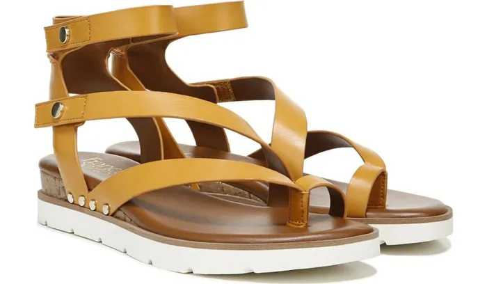 Sandals Women Franco Sarto Franco Daven Gladiator Sandal Goldenrod Faux Leather