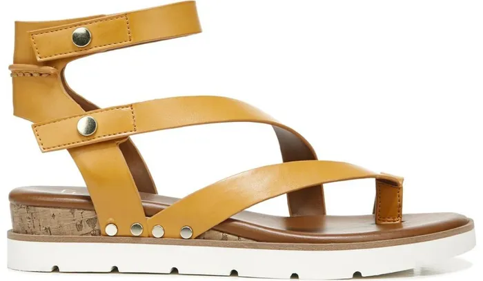 Sandals Women Franco Sarto Franco Daven Gladiator Sandal Goldenrod Faux Leather
