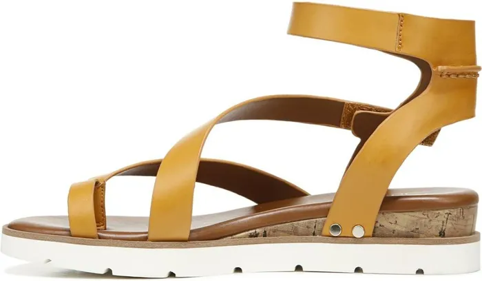 Sandals Women Franco Sarto Franco Daven Gladiator Sandal Goldenrod Faux Leather