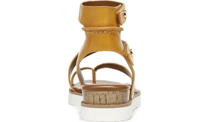Sandals Women Franco Sarto Franco Daven Gladiator Sandal Goldenrod Faux Leather