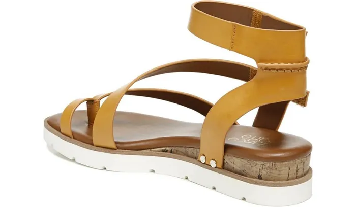 Sandals Women Franco Sarto Franco Daven Gladiator Sandal Goldenrod Faux Leather
