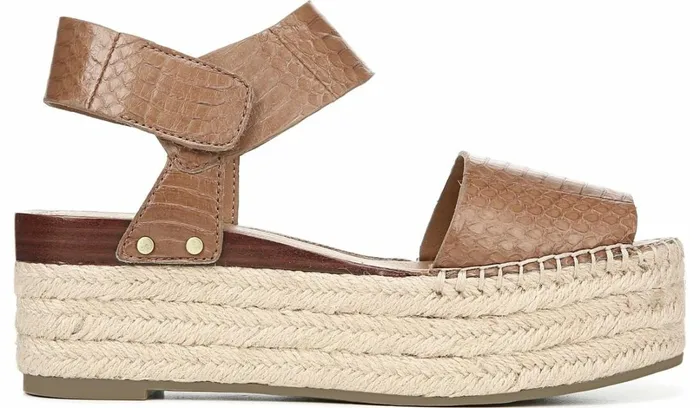 Sandals Women Franco Sarto Sarto Leo 2 Espadrille Wedge Sandal Saddle Snake Print Leather