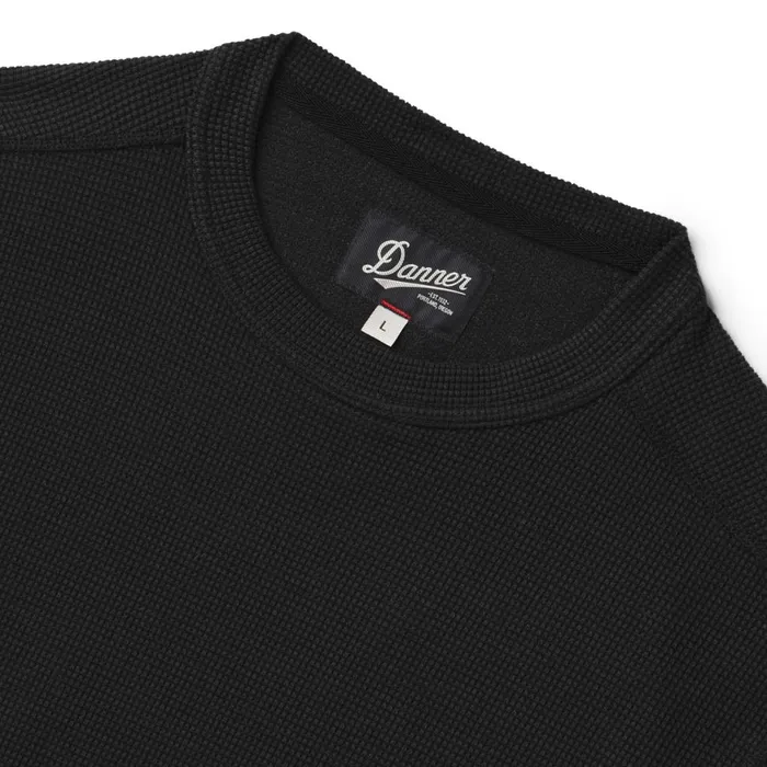 Santiam Waffle LS Tee Black Men Danner Shirts