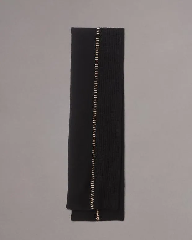 Scarves Men Rag and Bone Clarkson Wool Scarf Black