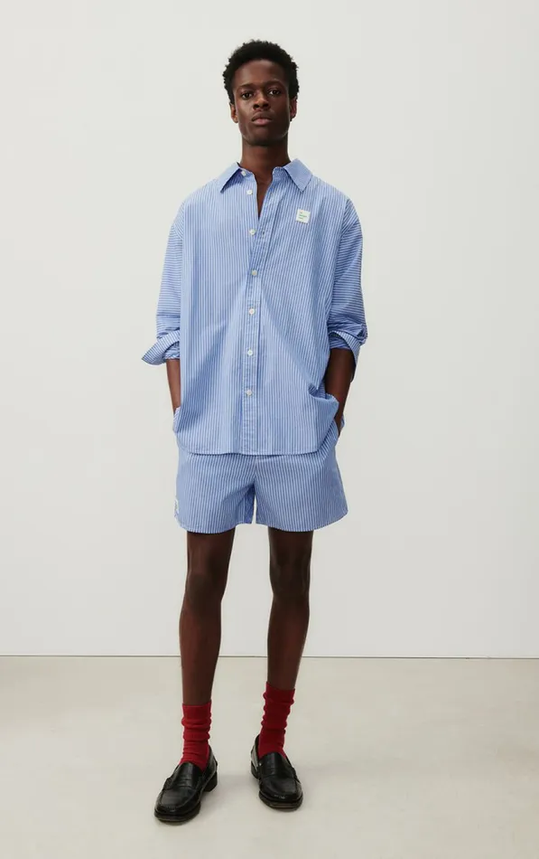 Shirt Zatybay Aqua Stripes Men American Vintage Shirts Shirt Zatybay Aqua Stripes Men American Vintage Shirts