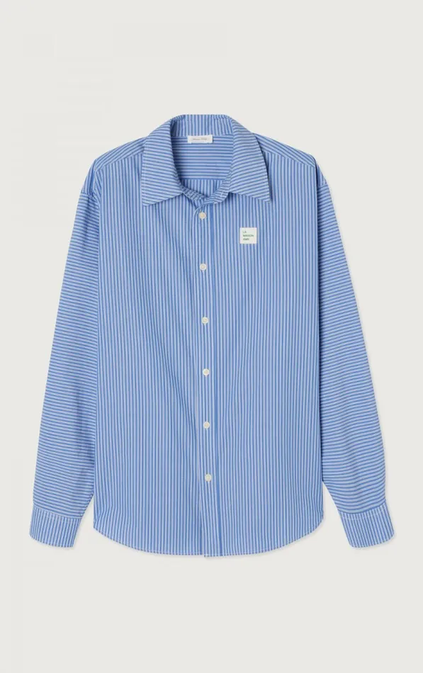 Shirt Zatybay Aqua Stripes Men American Vintage Shirts Shirt Zatybay Aqua Stripes Men American Vintage Shirts