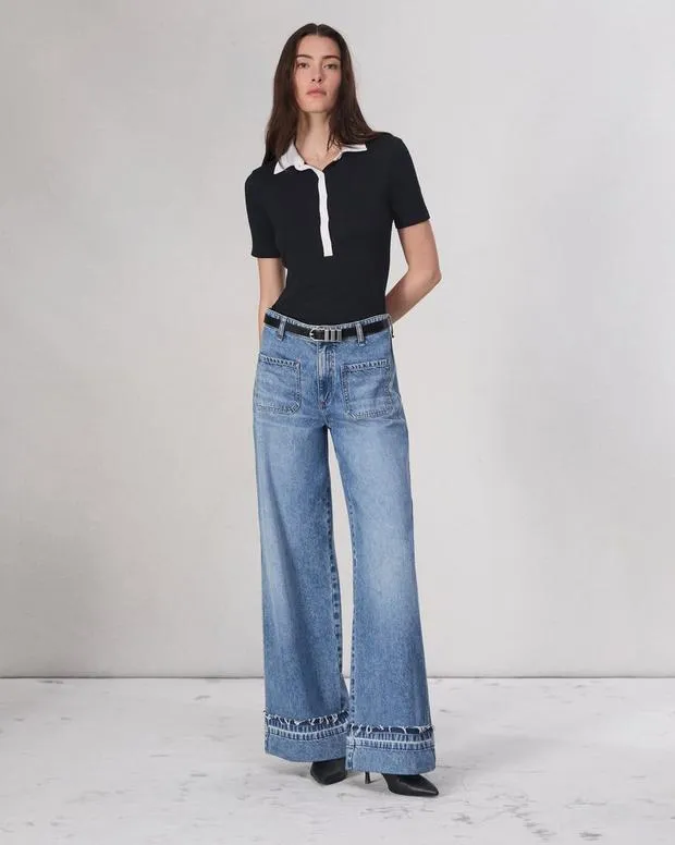 Shirts and Tops Women Rag and Bone The Knit Button Top Black