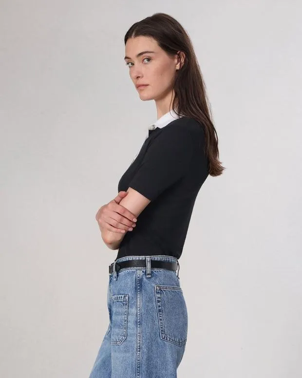 Shirts and Tops Women Rag and Bone The Knit Button Top Black