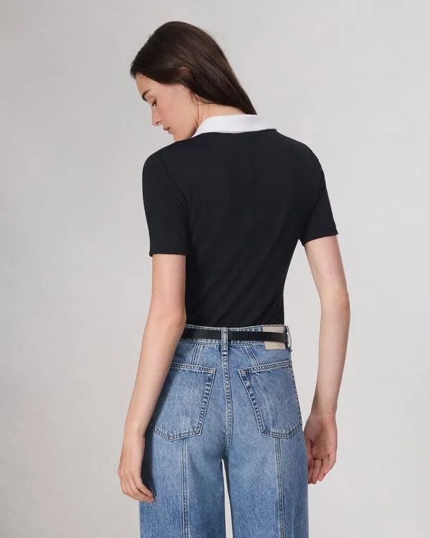 Shirts and Tops Women Rag and Bone The Knit Button Top Black