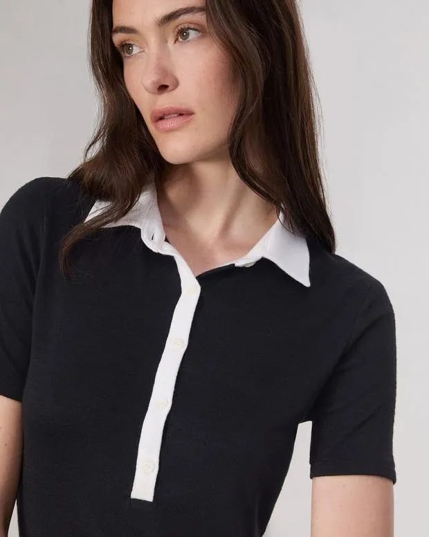 Shirts and Tops Women Rag and Bone The Knit Button Top Black