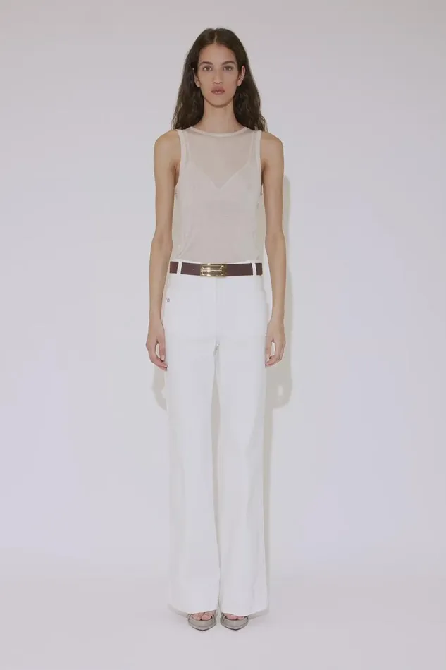 Shirts and Tops Women Victoria Beckham Lightweight Tank Top In Birch