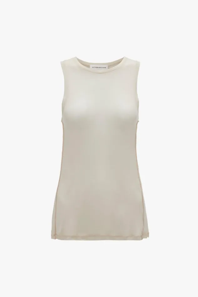 Shirts and Tops Women Victoria Beckham Lightweight Tank Top In Birch