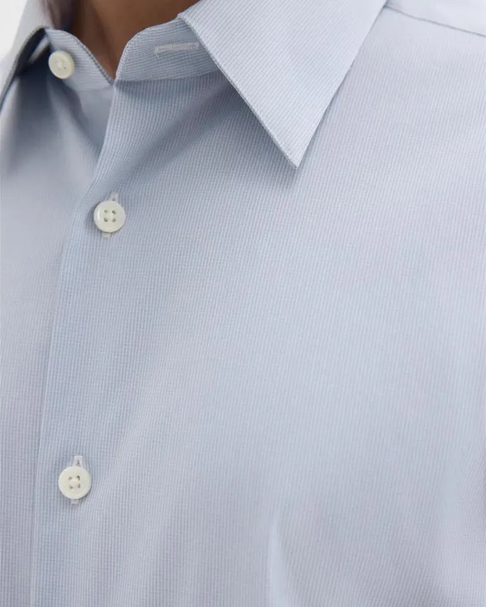 Shirts Men Theory Sylvain Shirt In Checked Poplin Olympicwhite Shirts Men Theory Sylvain Shirt In Checked Poplin Olympicwhite