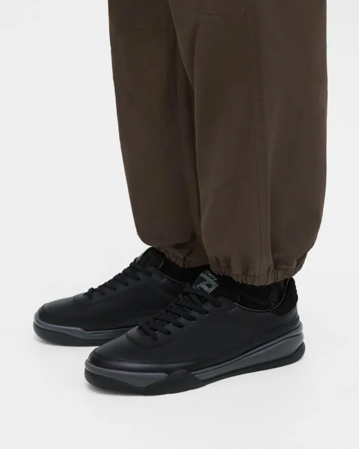 Shoes Men Theory Leather Sneaker Black