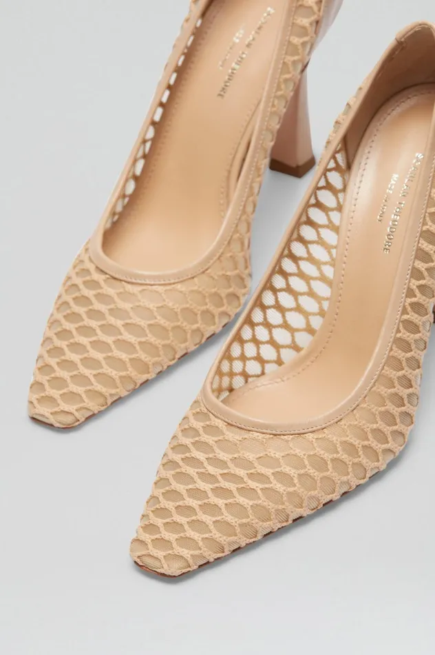 Shoes Women Scanlan Theodore MESH PUMP 95 Sand Shoes Women Scanlan Theodore MESH PUMP 95 Sand