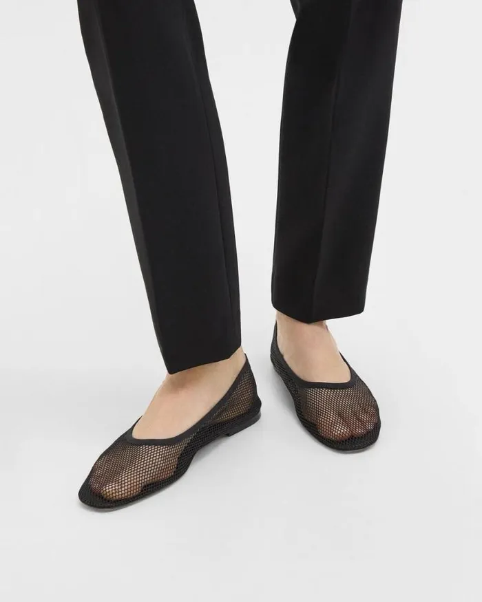 Shoes Women Theory Ballet Flat In Mesh Black