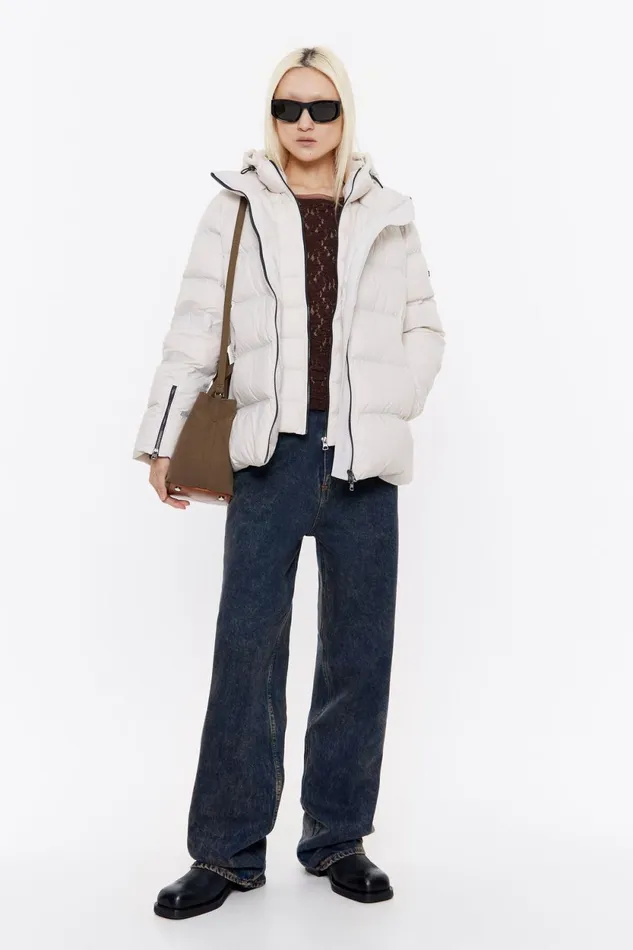 Short Ivory Double Front Down Jacket Ivory Women Bimba Y Lola Puffer Jackets Short Ivory Double Front Down Jacket Ivory Women Bimba Y Lola Puffer Jackets