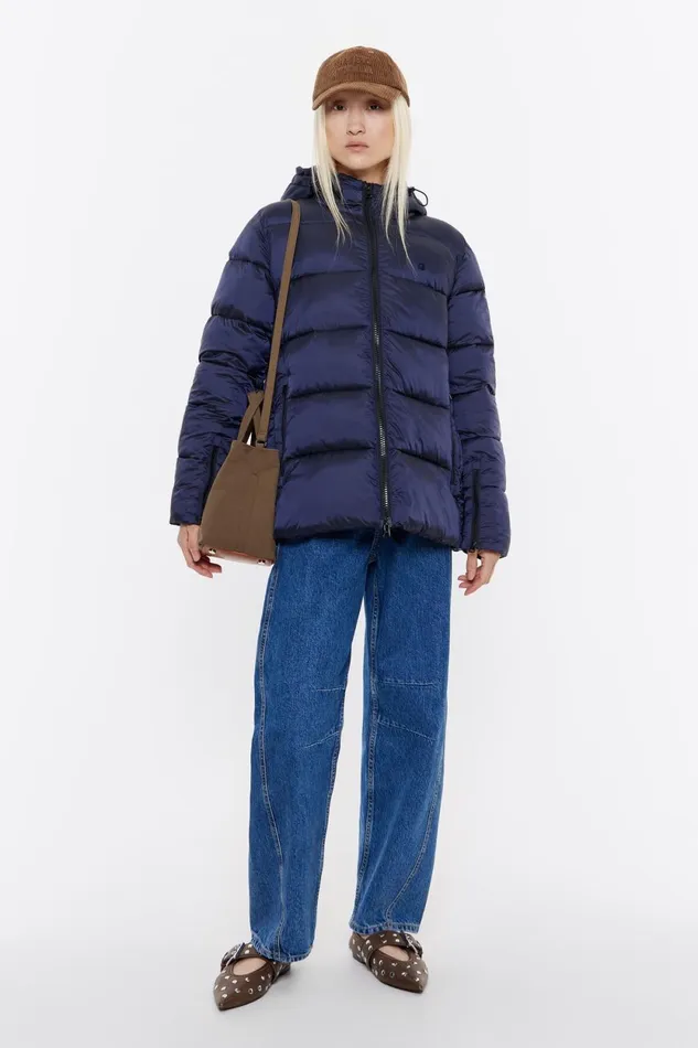 Short Navy Blue Puffer Dark Navy Women Bimba Y Lola Puffer Jackets Short Navy Blue Puffer Dark Navy Women Bimba Y Lola Puffer Jackets