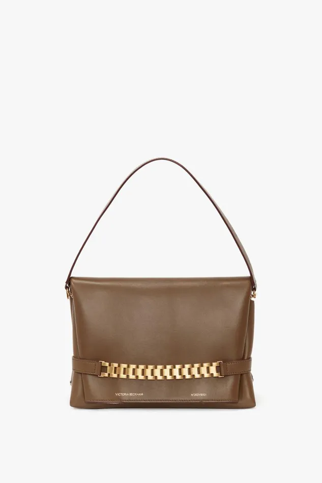 Shoulder Bags Women Victoria Beckham Chain Pouch With Strap In Khaki Leather