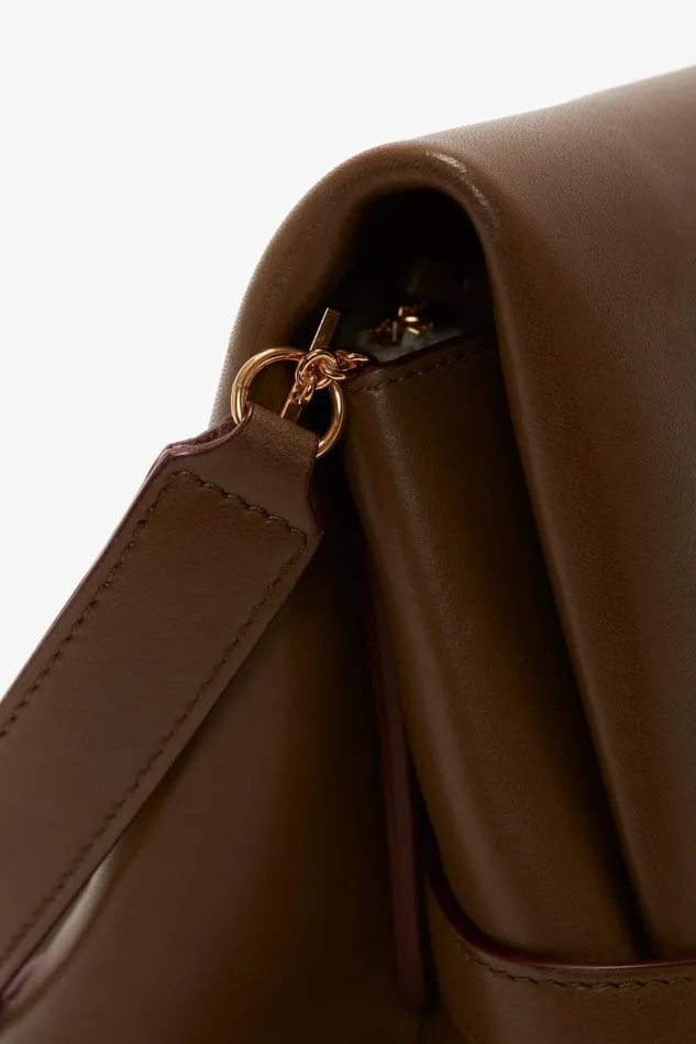 Shoulder Bags Women Victoria Beckham Chain Pouch With Strap In Khaki Leather