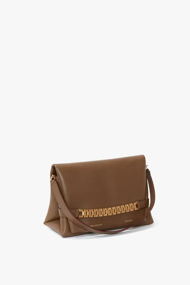 Shoulder Bags Women Victoria Beckham Chain Pouch With Strap In Khaki Leather