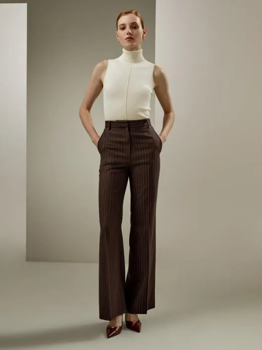 Silk Knitted Turtleneck Sleeveless Top Women Lilysilk Tops