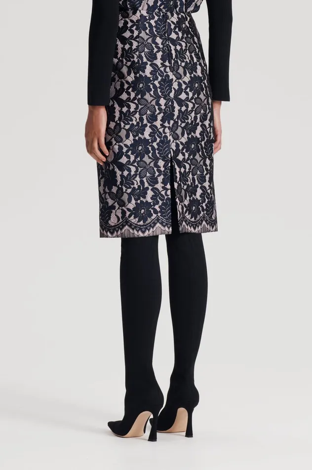 Skirts Women Scanlan Theodore BONDED LACE SKIRT Navy Skirts Women Scanlan Theodore BONDED LACE SKIRT Navy
