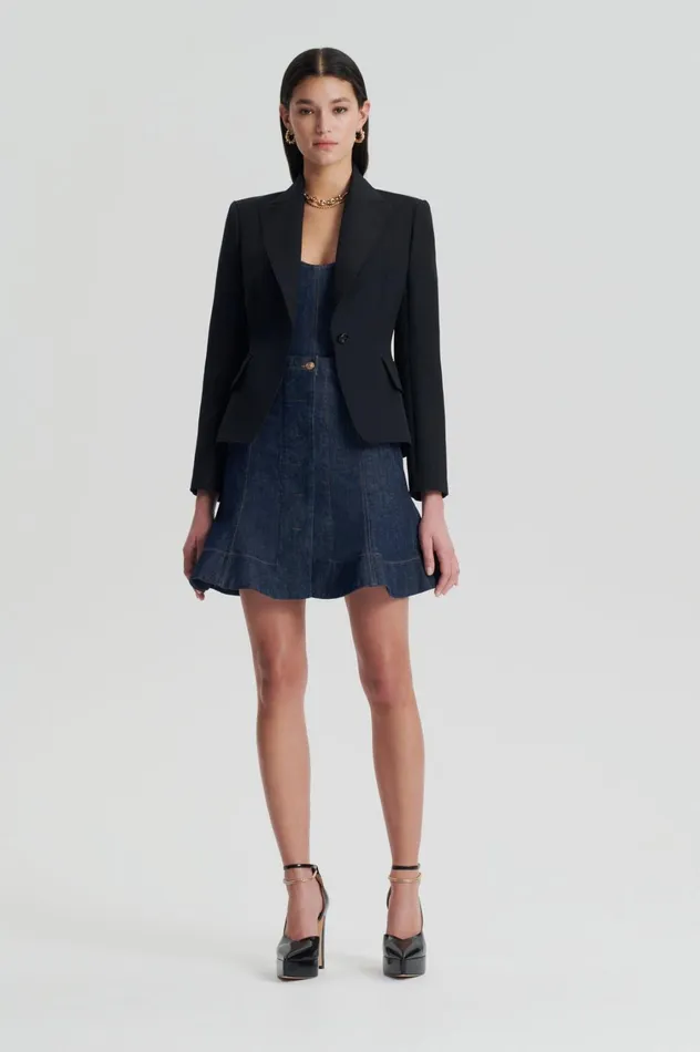Skirts Women Scanlan Theodore DENIM SKATER SKIRT Indigo