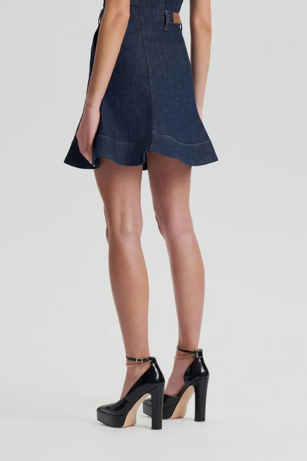 Skirts Women Scanlan Theodore DENIM SKATER SKIRT Indigo Skirts Women Scanlan Theodore DENIM SKATER SKIRT Indigo