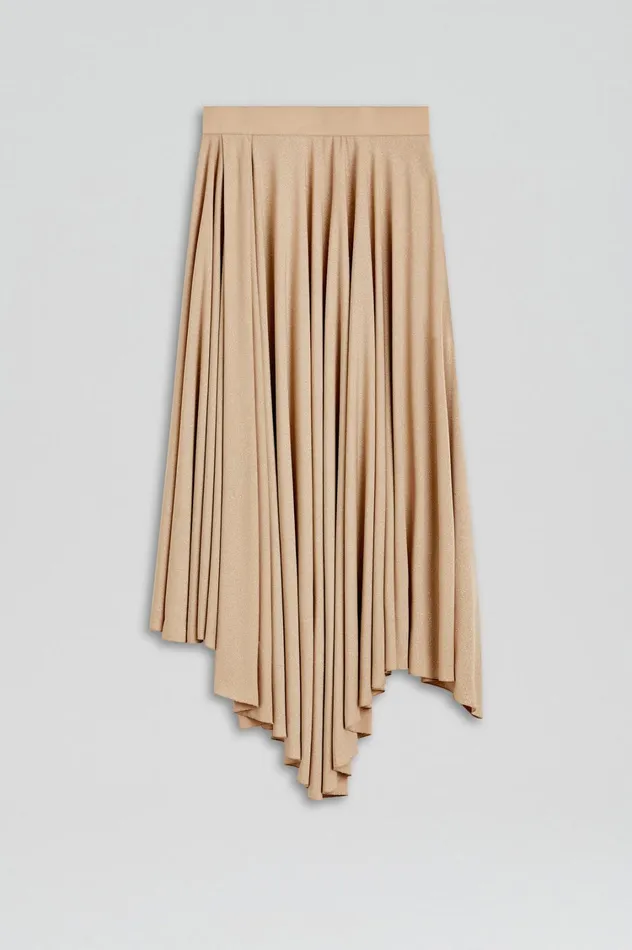 Skirts Women Scanlan Theodore TINSEL DRAPE SKIRT Champagne Skirts Women Scanlan Theodore TINSEL DRAPE SKIRT Champagne