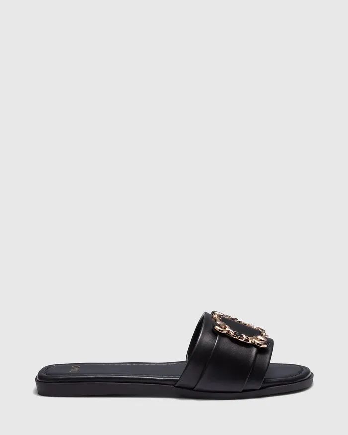 Slides Women NOVO Shoes SEANY BLACK Sandals
