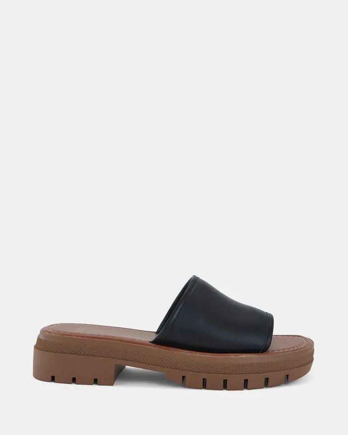 Slides Women NOVO Shoes URAGO BLACK Flatform