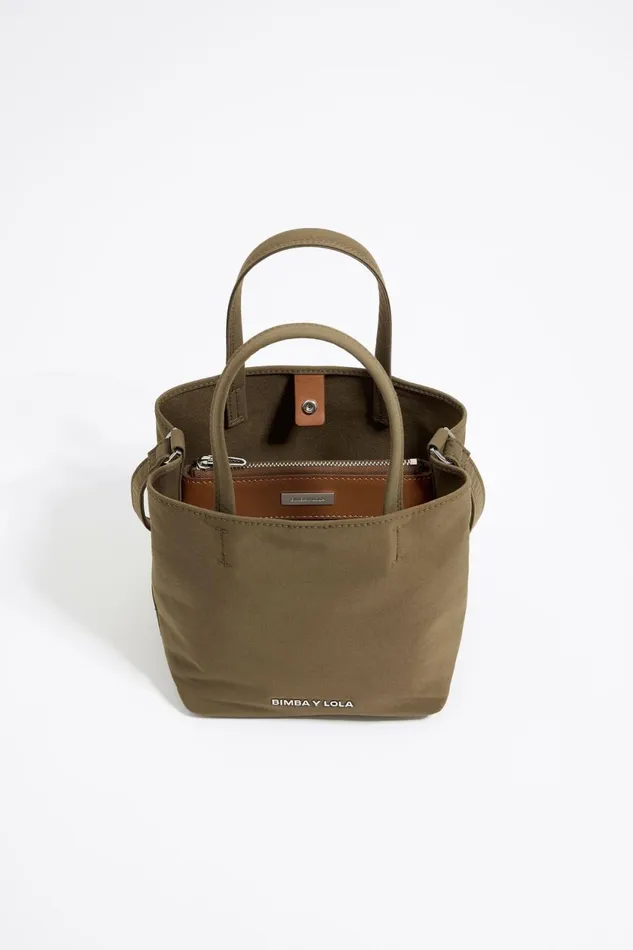 Small Olive Gabardine Chihuahua Bag Olive Women Bimba Y Lola Crossbody Bags