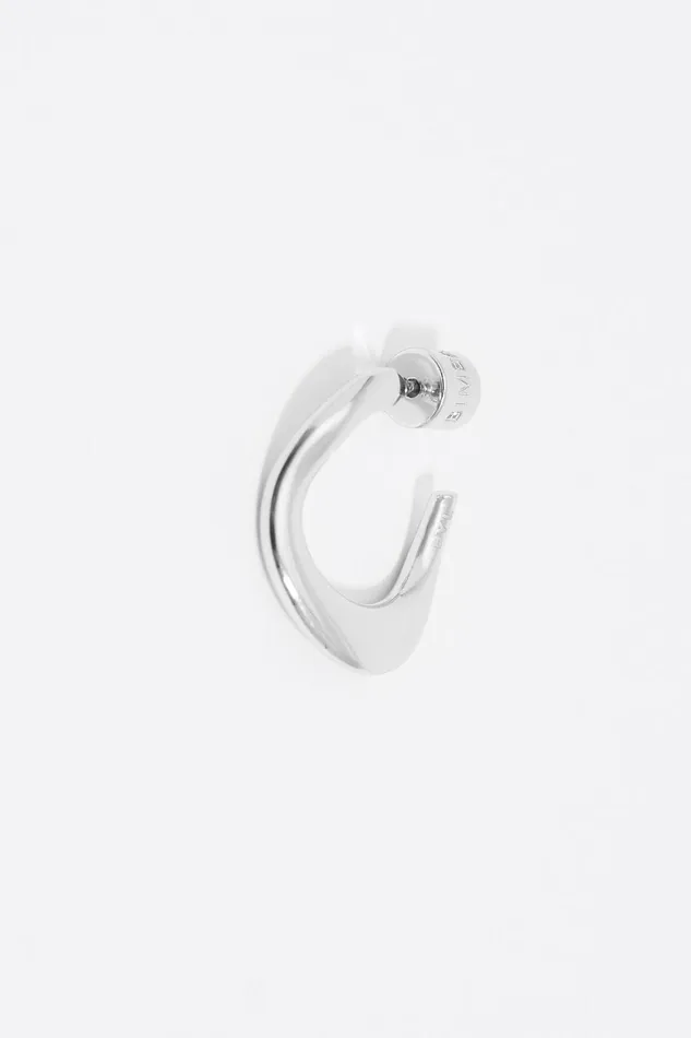 Small Silver Irregular Hoop Earrings Silver Women Bimba Y Lola Jewelry Small Silver Irregular Hoop Earrings Silver Women Bimba Y Lola Jewelry