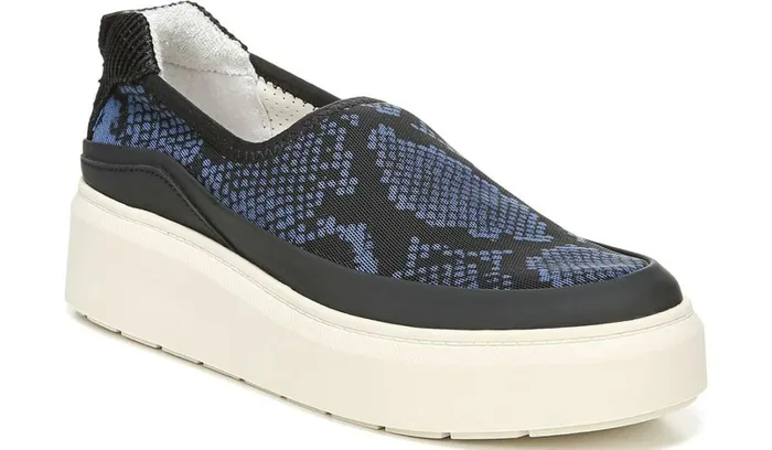 Sneakers Women Franco Sarto Franco Lin Platform Slip On Sneaker Blue Fabric