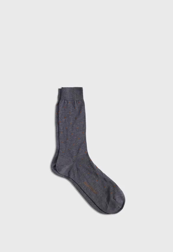 Socks Paulstuart Mens Cotton Dotted Sock Denim