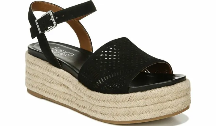 Spadrilles Women Franco Sarto Franco Tennia Espadrille Platform Sandal Black Suede Spadrilles Women Franco Sarto Franco Tennia Espadrille Platform Sandal Black Suede