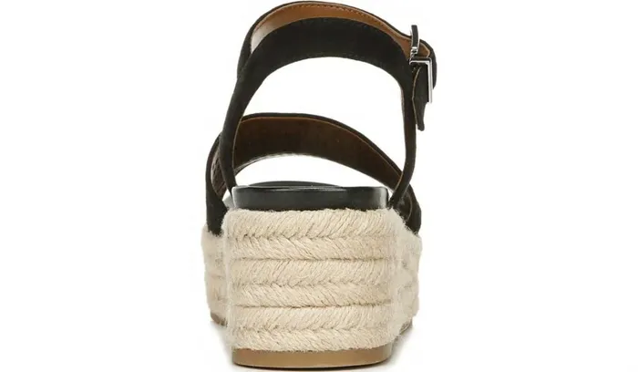 Spadrilles Women Franco Sarto Franco Tennia Espadrille Platform Sandal Black Suede