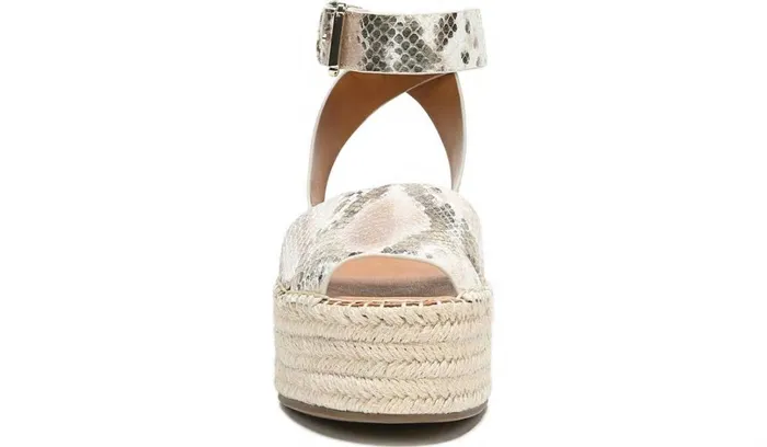 Spadrilles Women Franco Sarto Sarto Lexie Espadrille Platform Sandal Dusty Rose Snake Leather