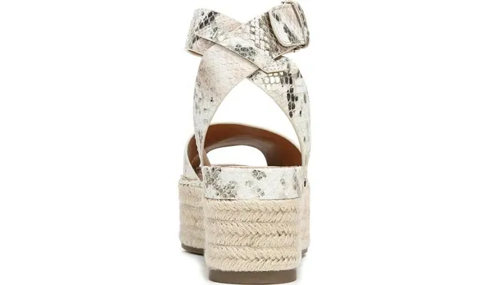 Spadrilles Women Franco Sarto Sarto Lexie Espadrille Platform Sandal Dusty Rose Snake Leather