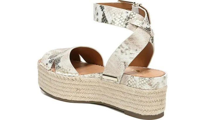 Spadrilles Women Franco Sarto Sarto Lexie Espadrille Platform Sandal Dusty Rose Snake Leather