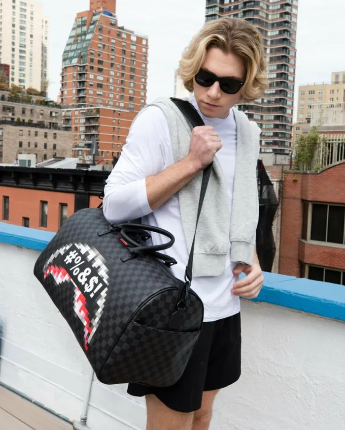 SPRAYGROUND 039WHAT THE BEEP039 SHARK DUFFLE Bags