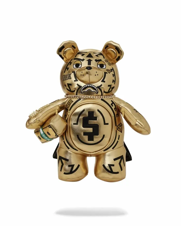 SPRAYGROUND AI8 AFRICAN INTELLIGENCE PATH TO THE FUTURE II MEDIUM MONEYBEAR TEDDYBEAR BACKPACK Bags