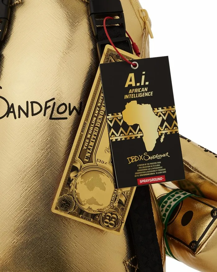 SPRAYGROUND AI8 AFRICAN INTELLIGENCE PATH TO THE FUTURE II MEDIUM MONEYBEAR TEDDYBEAR BACKPACK Bags