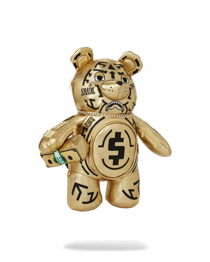 SPRAYGROUND AI8 AFRICAN INTELLIGENCE PATH TO THE FUTURE II MEDIUM MONEYBEAR TEDDYBEAR BACKPACK Bags