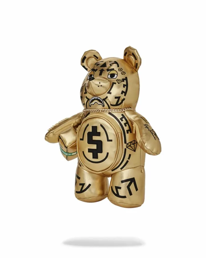 SPRAYGROUND AI8 AFRICAN INTELLIGENCE PATH TO THE FUTURE II MEDIUM MONEYBEAR TEDDYBEAR BACKPACK Bags