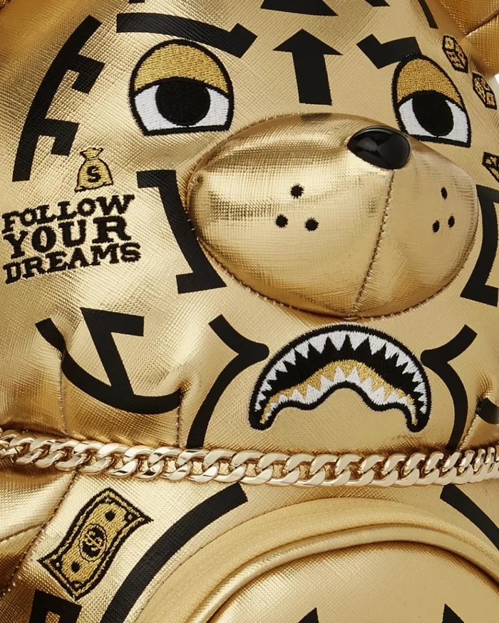 SPRAYGROUND AI8 AFRICAN INTELLIGENCE PATH TO THE FUTURE II MEDIUM MONEYBEAR TEDDYBEAR BACKPACK Bags