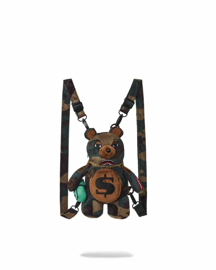 SPRAYGROUND BEARCUB BACKPACK 8211 CAMOCHECK MONEYBEAR Bags