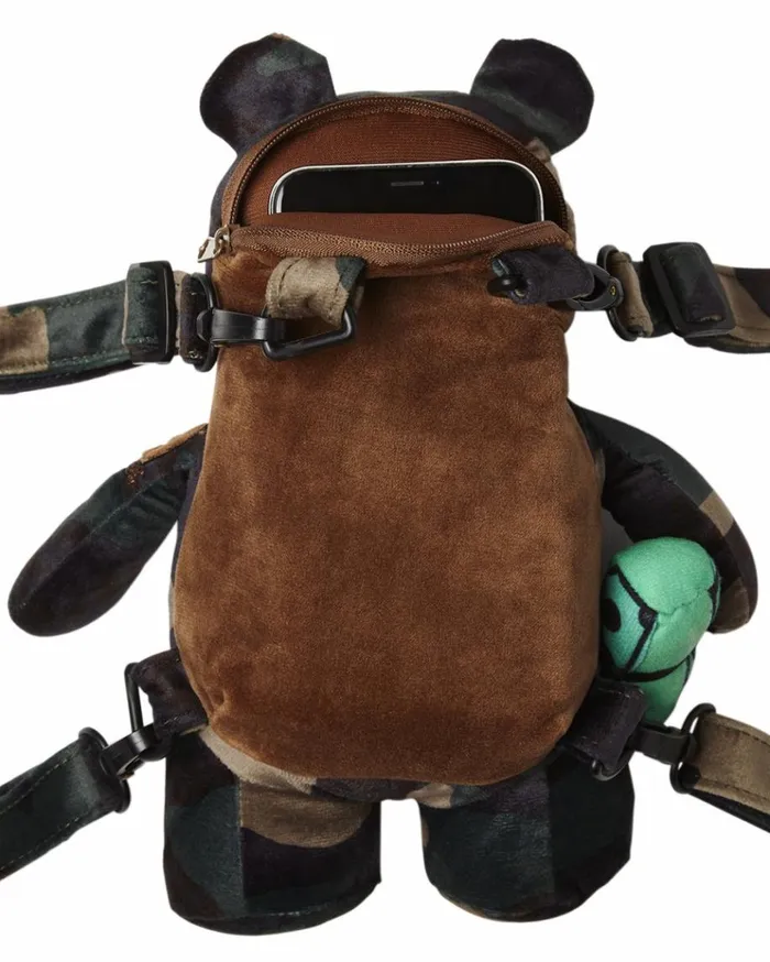 SPRAYGROUND BEARCUB BACKPACK 8211 CAMOCHECK MONEYBEAR Bags