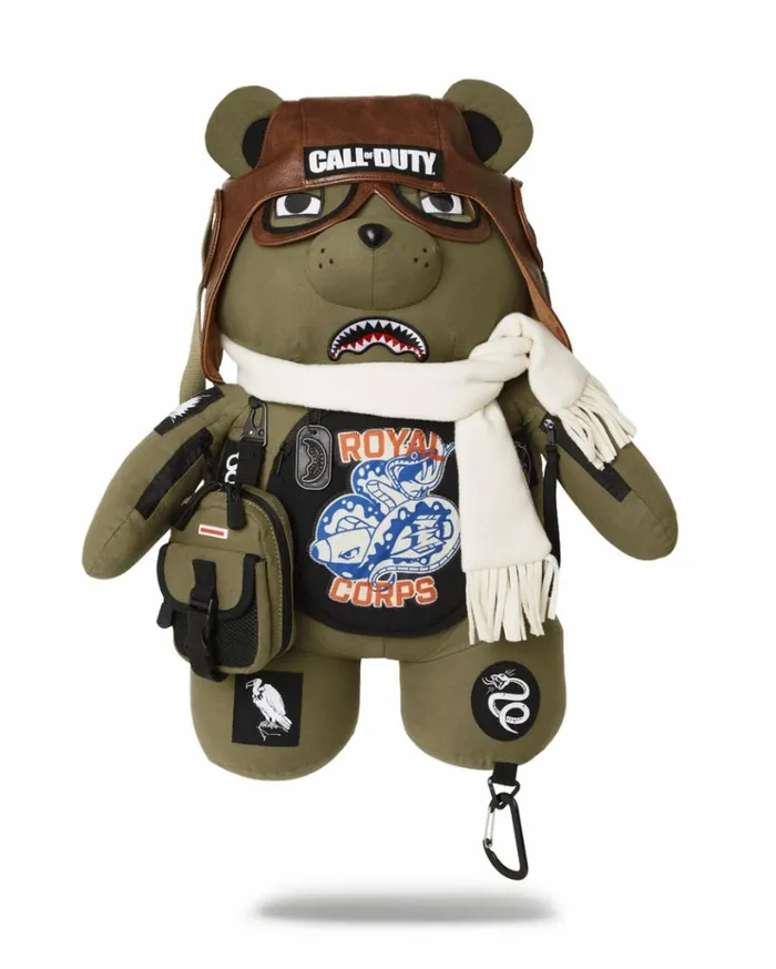 SPRAYGROUND CALL OF DUTY AVIATOR FEARLESS MONEYBEAR TEDDYBEAR BACKPACK Bags